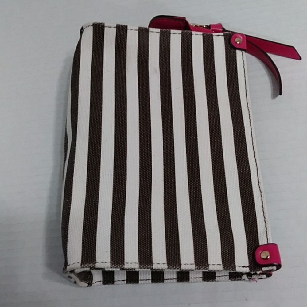 Henri Bendel Striped Clutch Bag Personalized With JH *EUC* - Picture 7 of 9